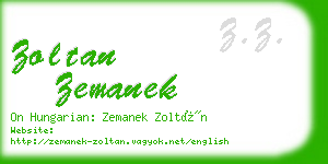 zoltan zemanek business card